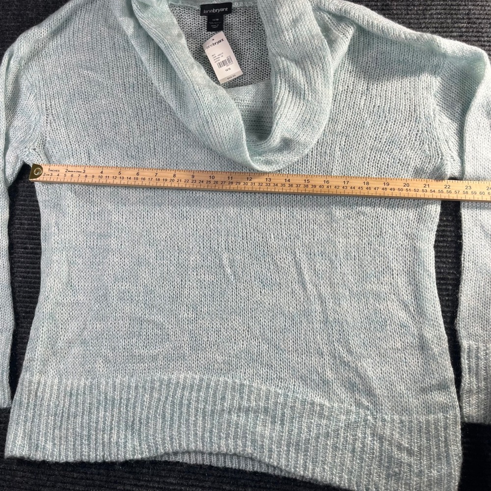Lane Bryant Women's Cowl Neck Sweater Blue Knit Plus Size 14/16 NWT - Picture 3 of 6
